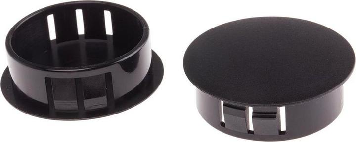 Image du produit RS PRO Raccord aveugle Trou Ø 30.1mm, Non fileté, Nylon 66, Ø 34.2mm, Noir