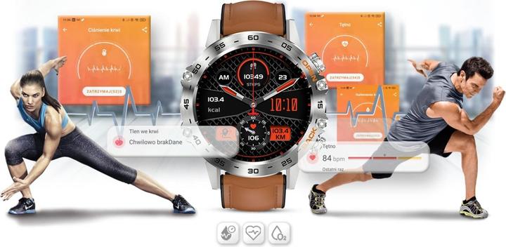 Produktbild Gravity SMARTWATCH MĘSKI GT9-8 - WYKONYWANIE POŁĄCZEŃ, CIŚNIENIOMIERZ (sg021h)