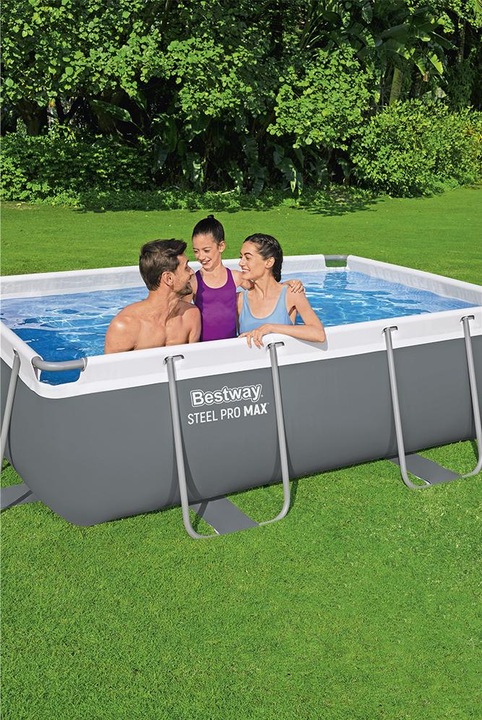 Produktbild Bestway Power Steel Frame Pool-Set 282 x 196 x 84 cm (282 x 196 x 84 cm)