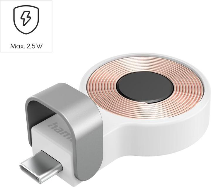 Image du produit Hama Chargeur Apple Watch pour chargement sans fil, socle de chargement magnétique USB-C, WS (5 W)