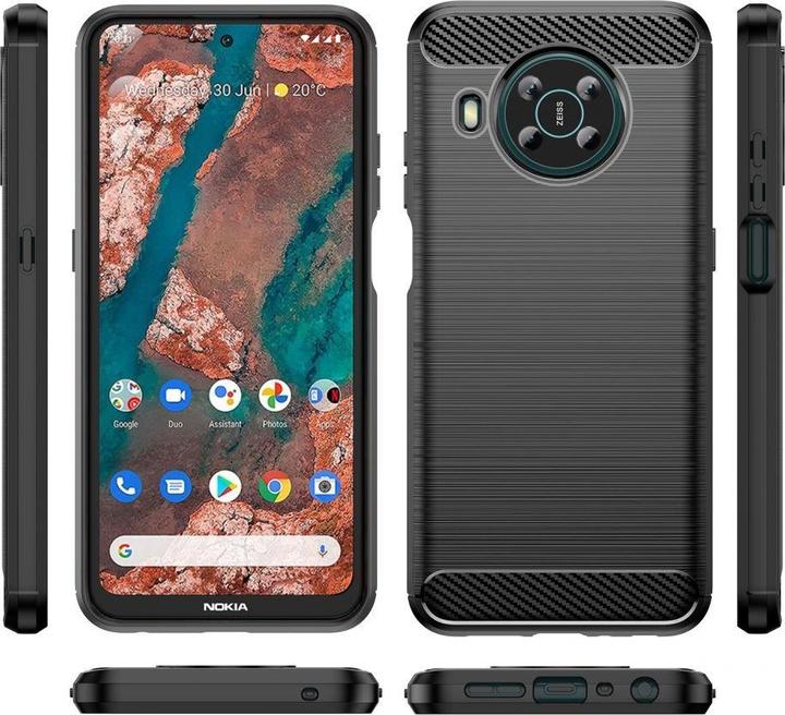 Actual product image Hurtel Carbon Case Flexible cover for Nokia X100 black (Nokia X100)