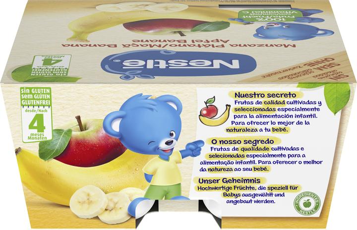 Image du produit Nestlé Compote de pommes et de bananes, après 4 mois (400 g)