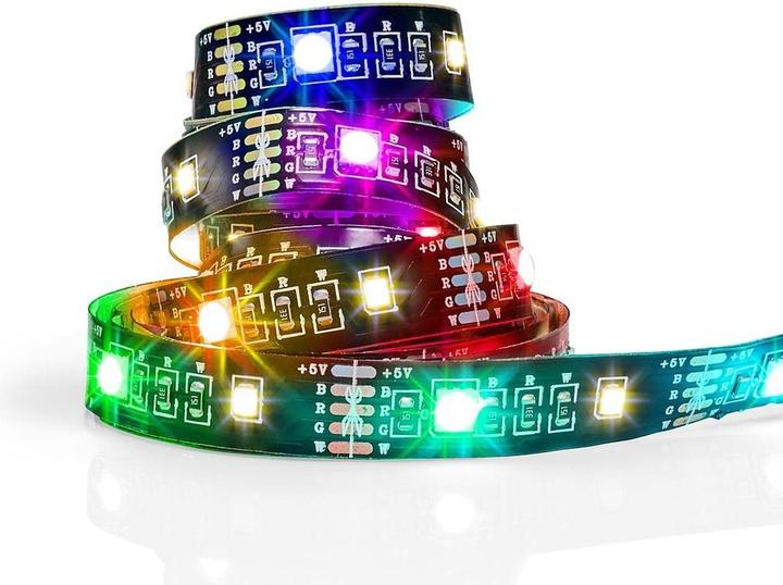Actual product image Nedis SmartLife LED Strip | Bluetooth | RGB / Warm White | SMD | 2.00 m | IP20 | 2700 K | 380 lm | (Warm white, 200 cm, Indoor)