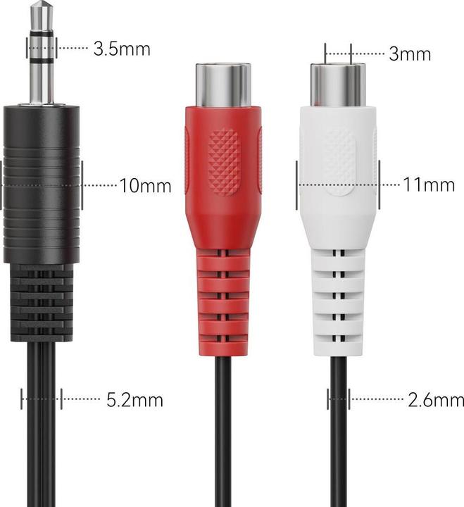 Produktbild HDgear Audio-Adapter Klinke 3.5 mm, male - Cinch (Klinkenadapter)