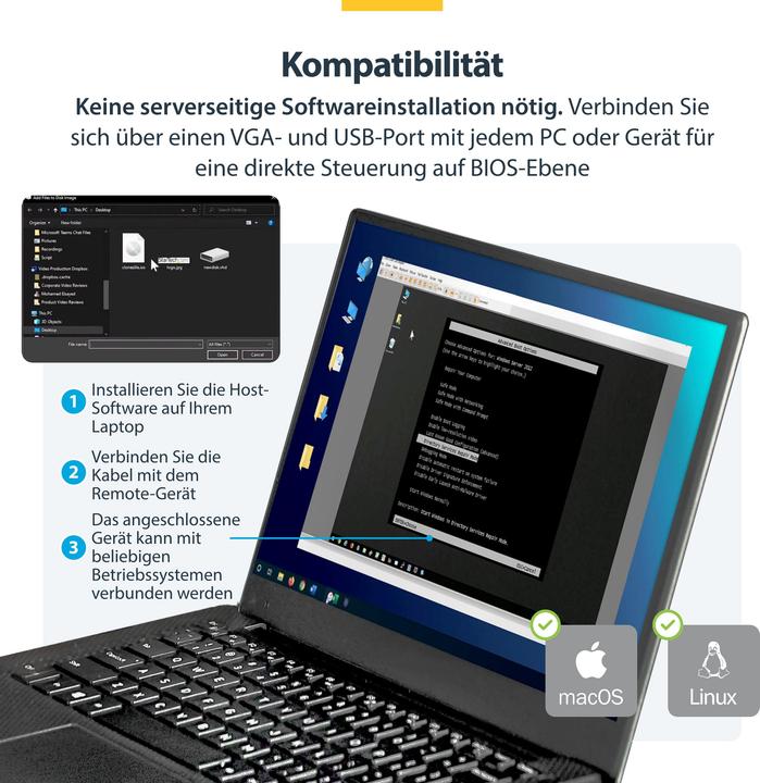 Immagine prodotto StarTech Carrello D'Emergenza Da Kvm A USB Per Laptop
