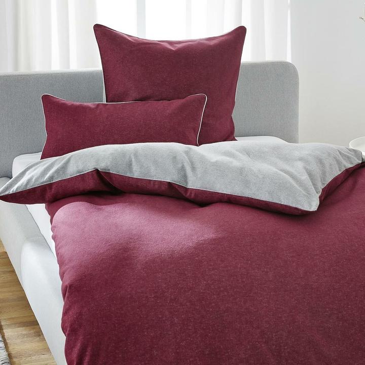 Produktbild Biberna Melange Flanell Wendebettwäsche 840500 (Bettwäsche Set, 155 x 220 cm, 80 x 80 cm)