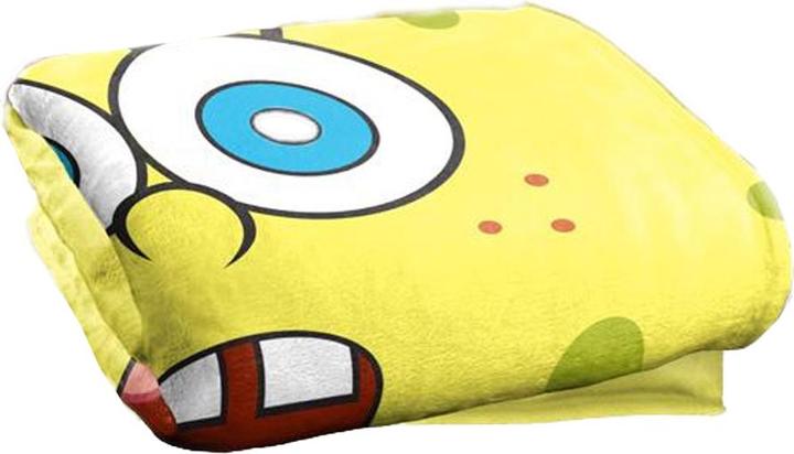 Actual product image Spongebob Squarepants Silky Surprise Face Supersoft Blanket (152 x 127 cm)