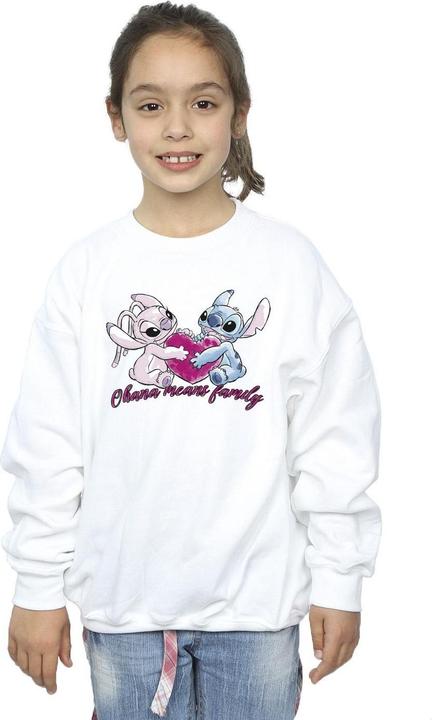 Produktbild Disney Lilo And Stitch Ohana Heart With Angel Sweatshirt Mädchen (128)