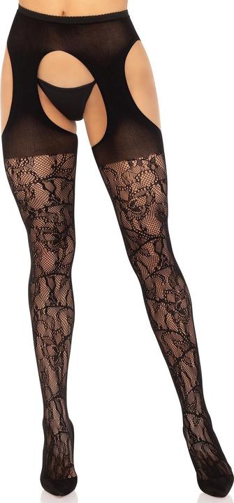Produktbild Leg Avenue Strumpfstrümpfe Aus Spitze Schwarz (One Size)
