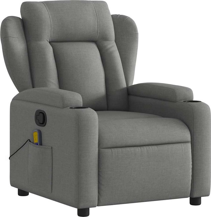 Produktbild VidaXL Massagesessel Dunkelgrau Stoff,Farbe: Dunkelgrau,Material