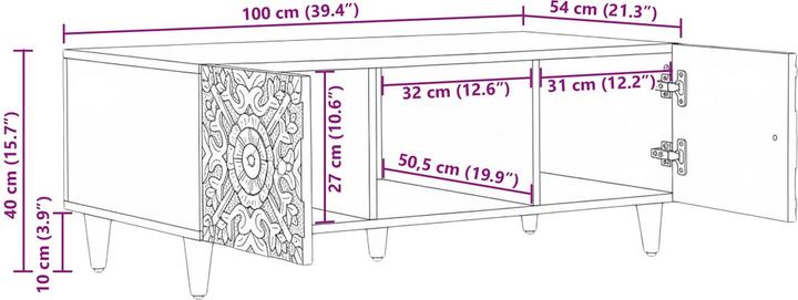 Image du produit vidaXL Couchtisch (100 x 54 x 40 cm)