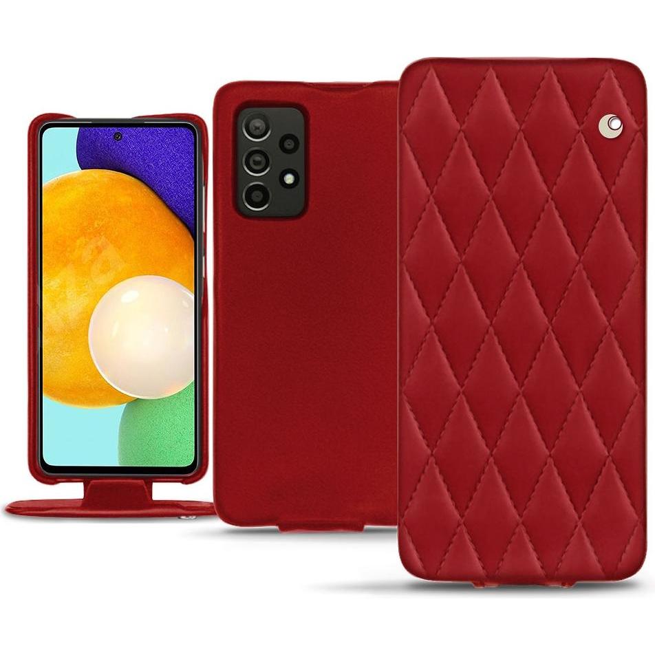 Thumbnail - Noreve Lederschutzhülle vertikal (Samsung Galaxy A52), Smartphone Hülle, Rot