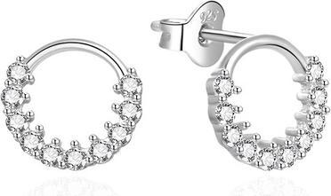 Produktbild Agato - Charming silver earrings with zircons AGT-E038PW