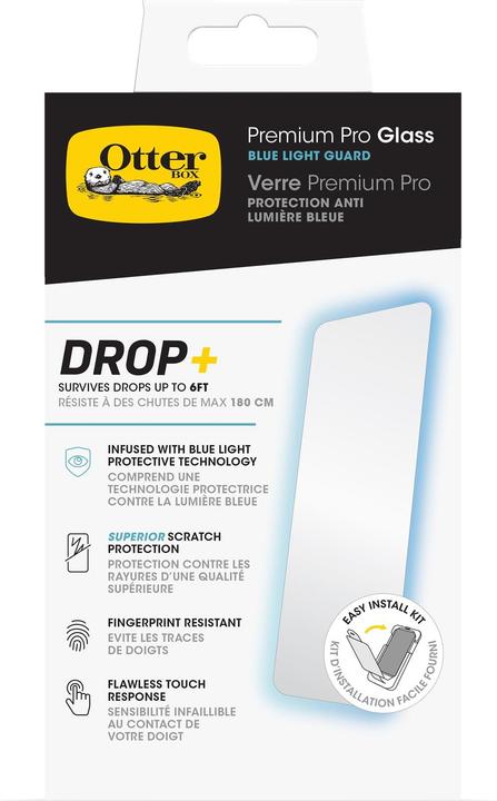 Produktbild OtterBox Premium Pro Glass Blue Light Screen Protector (1 Stk., Apple iPhone 15 Pro Max)