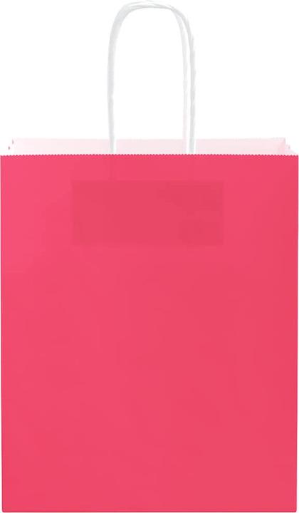 Actual product image VidaXL Kraft paper bags 50 pcs. with handle Pink 18x8x22 cm paper bag (Gift bag, 50 x)