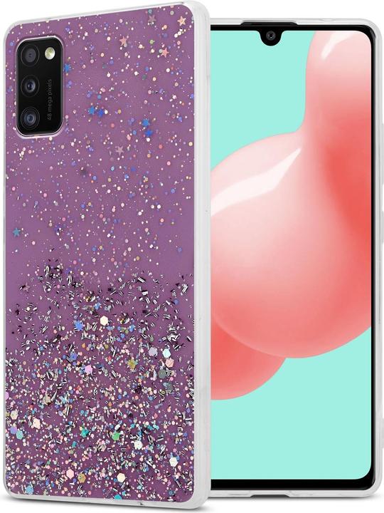 Purple with glitter
