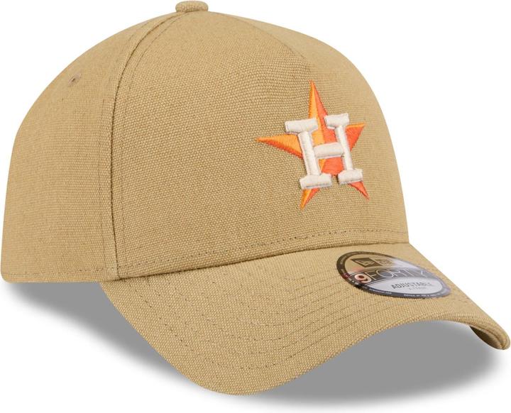Produktbild New Era A-Frame Trucker Leinen Cap - Houston Astros beige (One Size)
