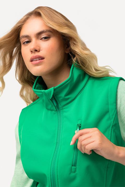 Image du produit Ulla Popken Veste Softshell, avec doublure en polaire. Col montant et fermeture à glissière à double sens. (46, 48)