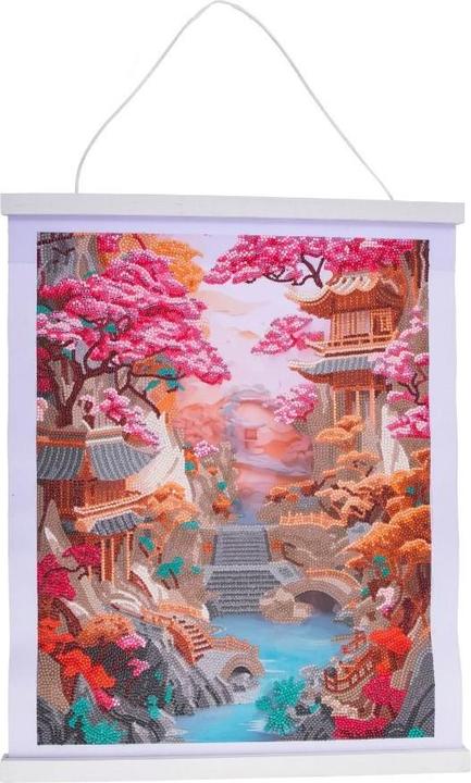 Craft Buddy Cherry Blossom Bliss, 35x45cm Crystal Art Scroll