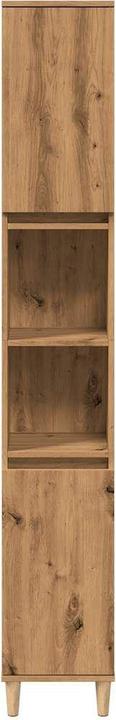 Actual product image VidaXL Badschrank Hochschrank Badezimmerschrank Badmöbel Schrank Artisan-Eiche (30 x 30 x 190 cm)