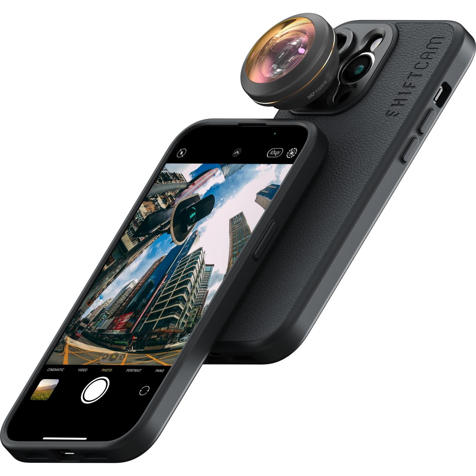 Thumbnail - ShiftCam Smartphone-Objektiv LensUltra 200° Fisheye, Weiteres Smartphone Zubehör, Schwarz