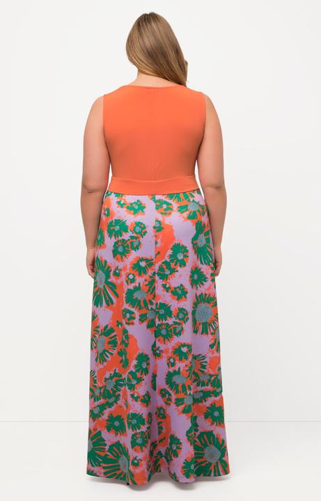 Immagine prodotto Ulla Popken Maxi abito di jersey senza maniche con fiori e scollo a V (50, 52)