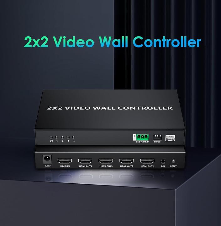 Actual product image PremiumCord HDMI Video Wall Controller for 4 Displays, 8 Display Modes, Full HD 1080p 60Hz