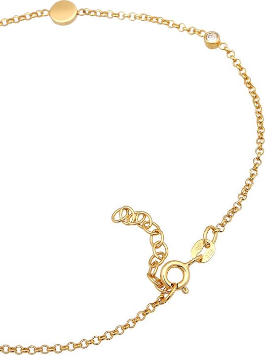Immagine prodotto Elli Piedi Gioielli Cristalli Piastrine Basic Argento 925 (Argento 925, Cristallo di vetro, 22 cm)
