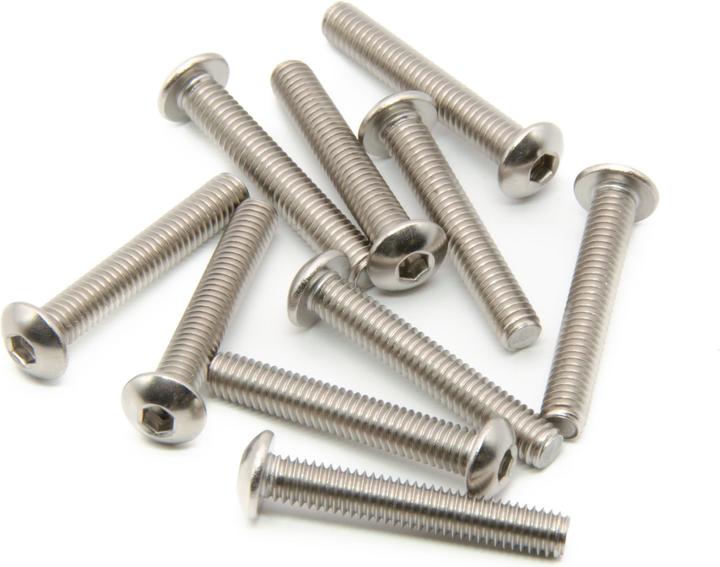 Actual product image Purecrea 10 pcs M4x25mm pan-head screws set stainless steel