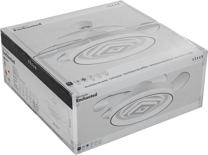 Produktbild Ventilator Decke mit Licht 4 Blätter Einziehbar Weiss