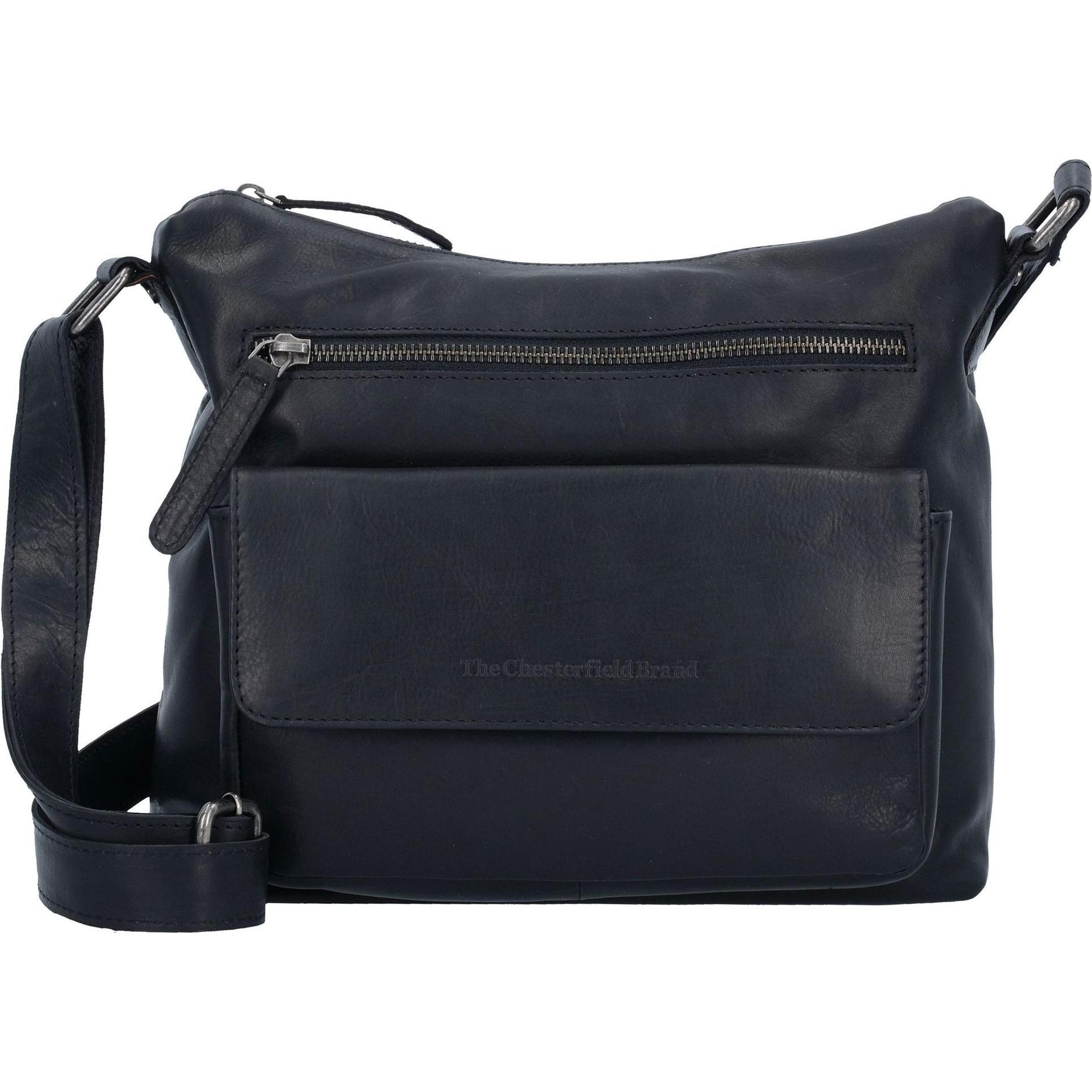 The Chesterfield Brand, Handtasche, Wax Pull Up Umhängetasche Leder 25 cm, Schwarz