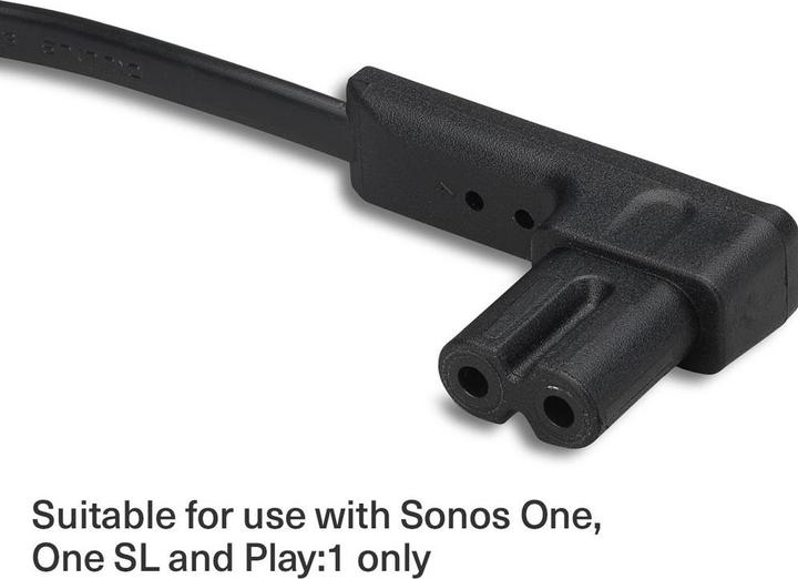 Image du produit Flexson Câble d'alimentation de 5 m pour SONOS ONE et SONOS PLAY:1 en noir