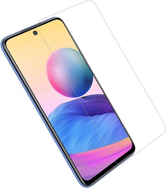 Actual product image Screenguard Xiaomi Redmi Note 10 5G bulletproof glass protective film Case Friendly Design (1 pcs., Xiaomi Redmi Note 10 5G)