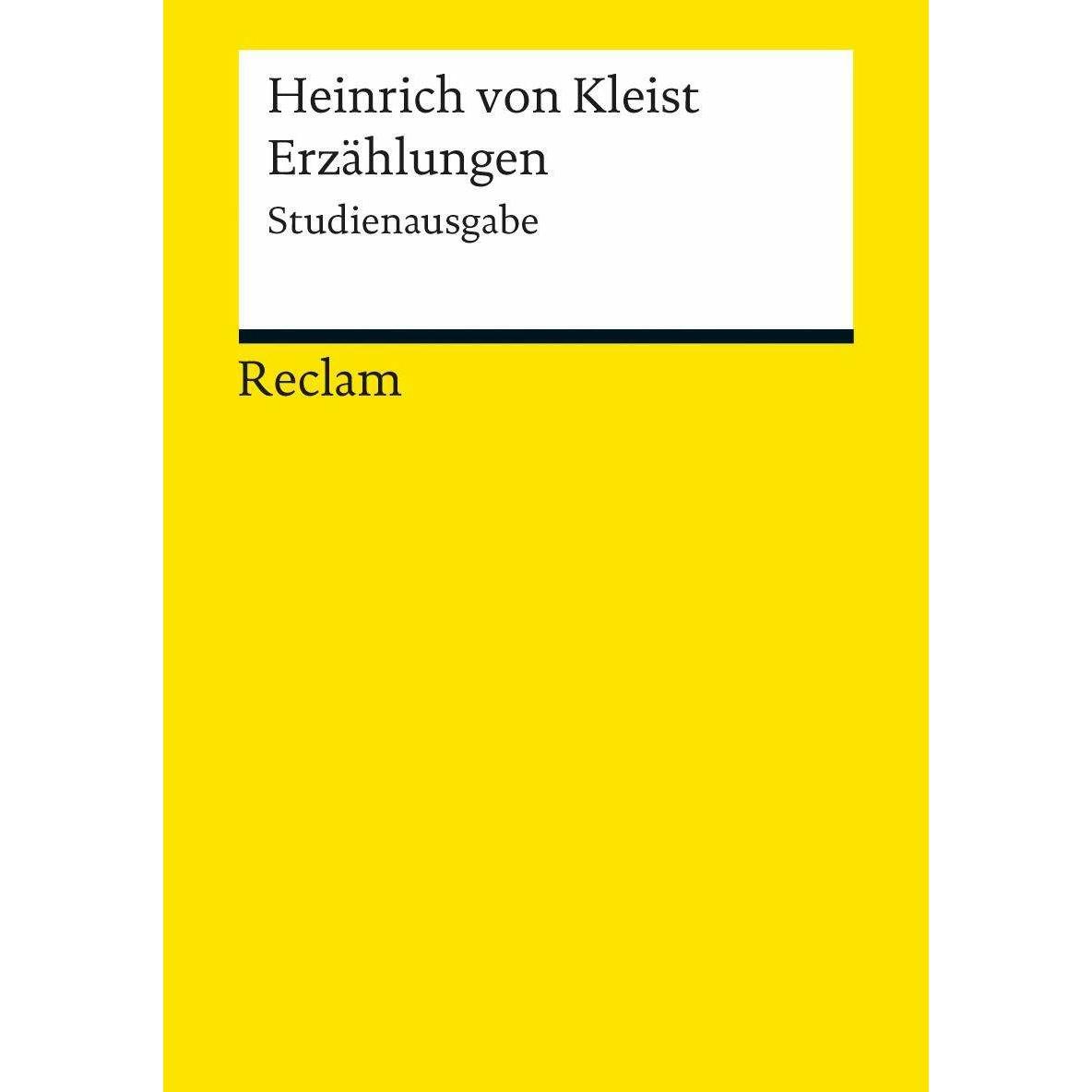 Sämtliche Erzählungen, Belletristik von Heinrich von Kleist