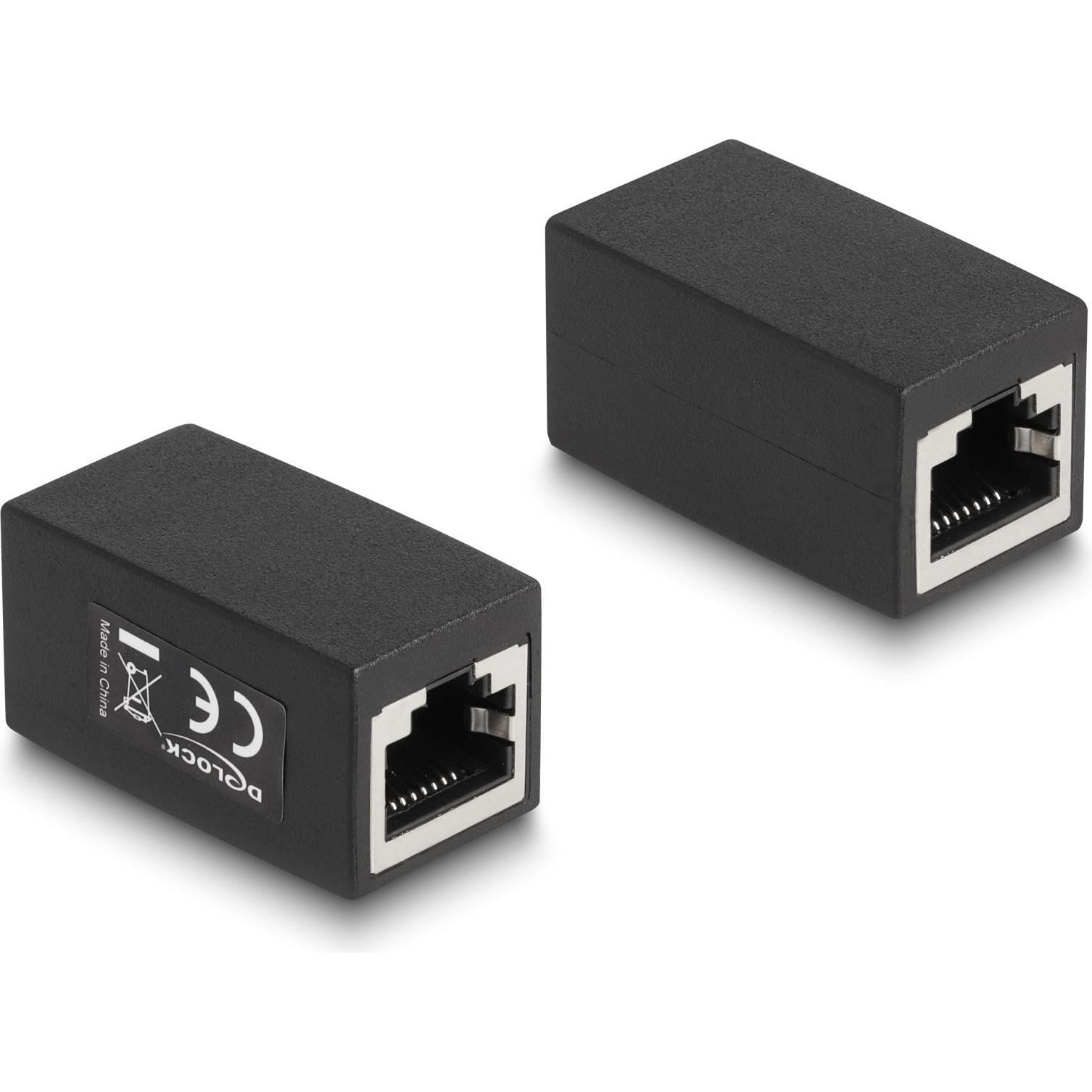 Thumbnail - Delock Adapter RJ45 Buchse zu RJ45 Buchse Cat.6 schwarz (Netzwerk Kupplung), Netzwerk Zubehör