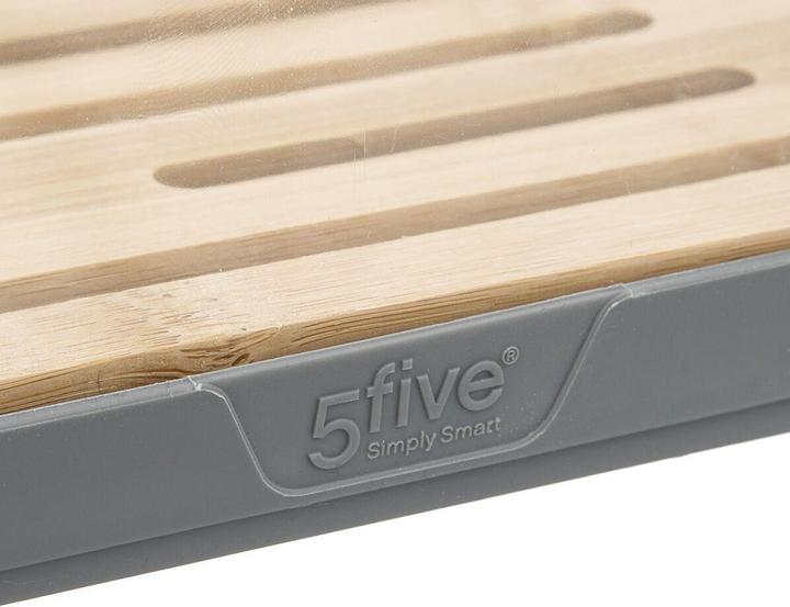 Actual product image 5Five Plastic and bamboo bread bin