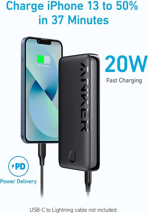 Productafbeelding Anker PowerCore 20K, 335, 20.000 mAh, Zwart (20000 mAh, 20 W)