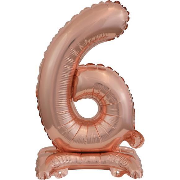 Amscan Folienballon Mini Zahl 6 rose