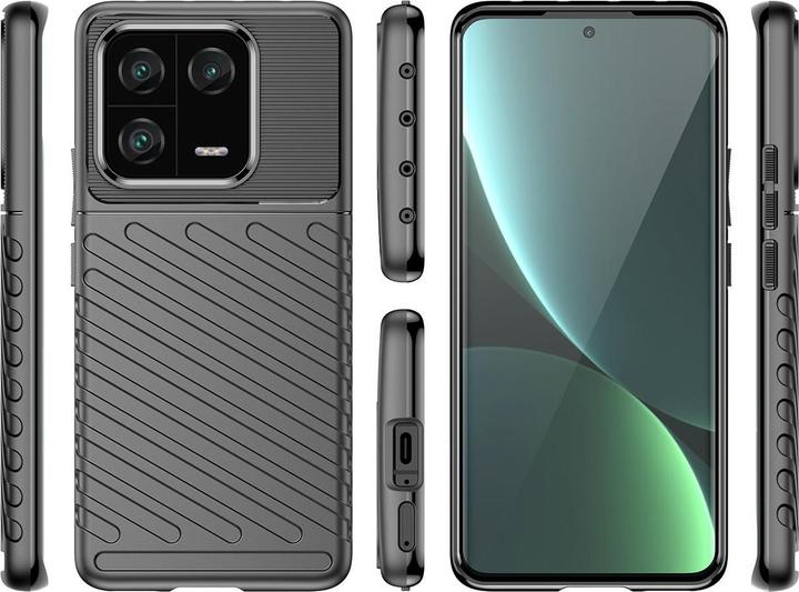 Actual product image Hurtel Thunder Case case for Xiaomi 13 Pro silicone armor case black (Xiaomi 13 Pro)