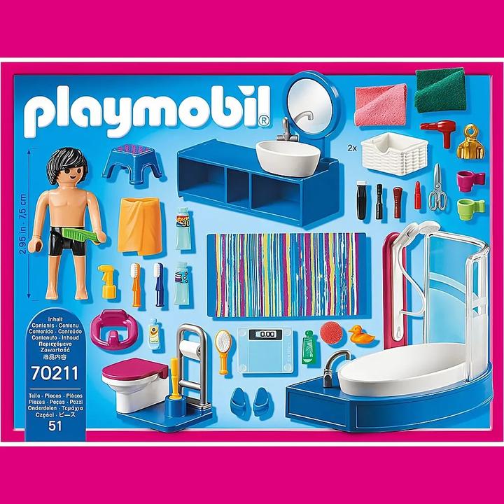 Immagine prodotto Playmobil Bagno (70211, Casa delle bambole Playmobil)