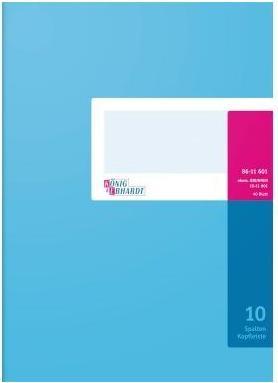Produktbild König & Ebhardt Spaltenbuch DIN A4 hellblau/magenta 10 Spalten 40 Bl. (40x)