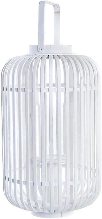 Immagine prodotto DKD Home Decor Laterne Kristall Weiss Bambus Urban (28 x 28 x 47 cm)