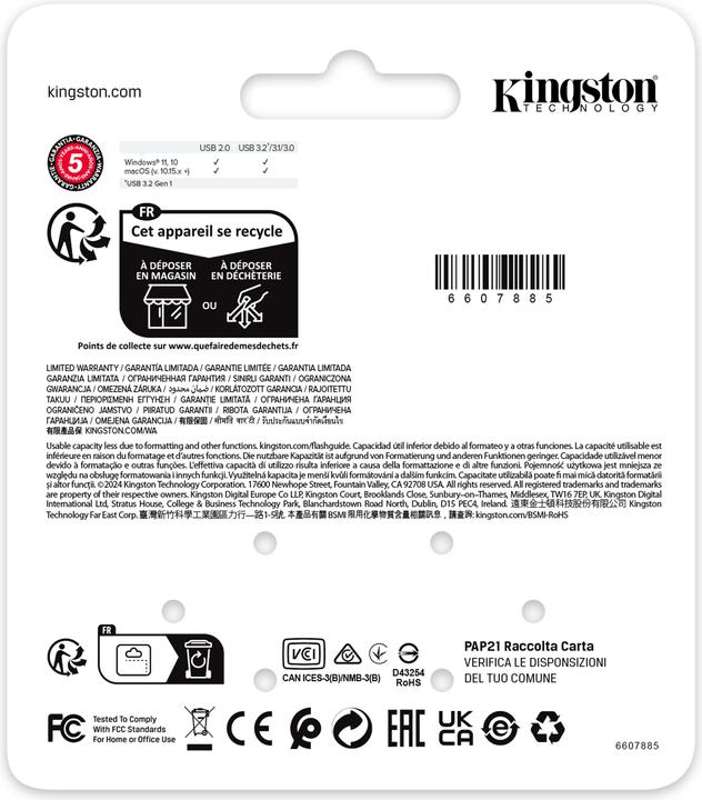 Actual product image Kingston DataTraveler SE9 G3 (64 GB, USB 3.2, USB-A)