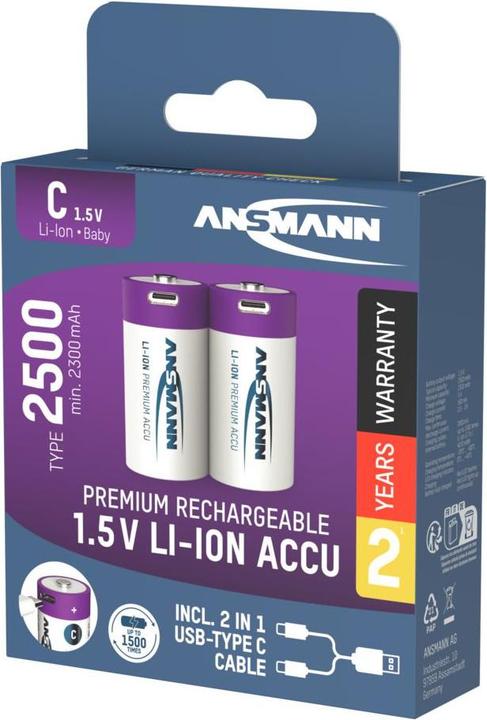 Produktbild Ansmann Baby C (2 Stk., C, 2500 mAh)