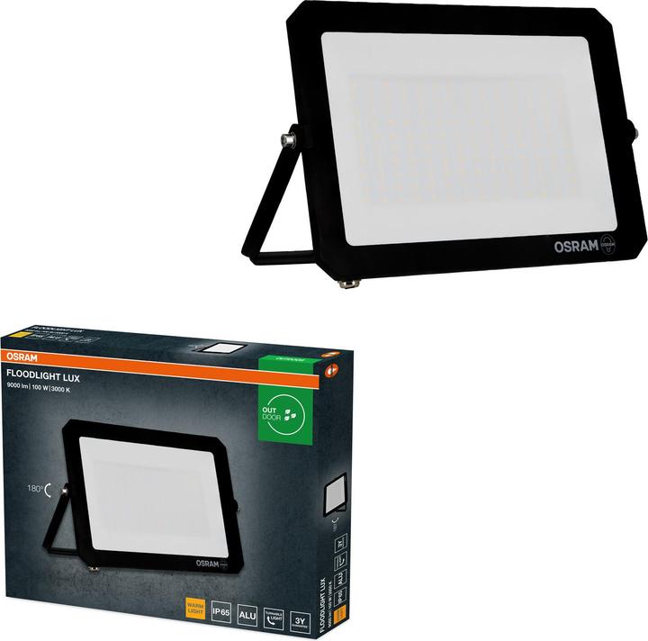 Produktbild Osram LED-Fluter, 100W, 9000lm, 3000K, 105°, warmweiss (9000 lm, IP65)