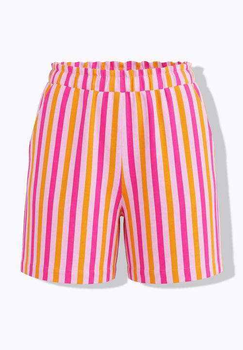 Image du produit Studio Untold Short jambes larges, rayures néon, taille élastique (58)