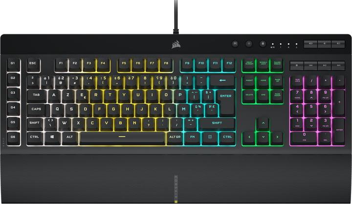Image du produit Corsair K55 RGB PRO - Taille complète - USB - AZERTY - RGB LED - Noir (BE, Filaire)