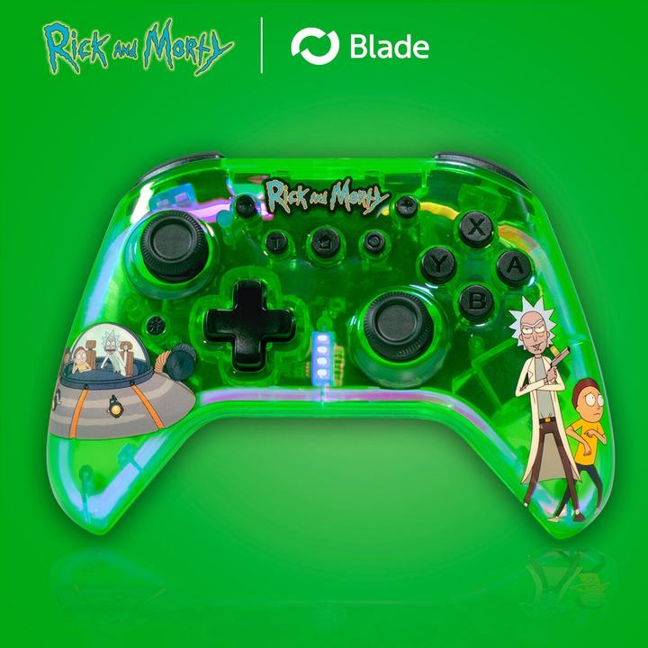 Actual product image Blade Controller Rick und Morty wireless Switch (PC, Switch, Switch Lite)