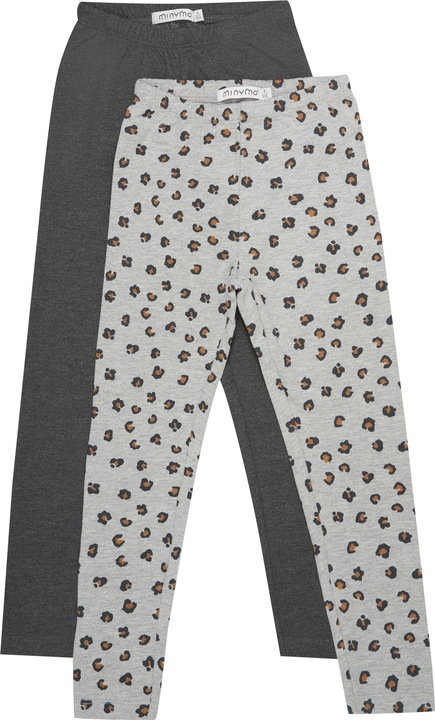 Actual product image Minymo Leggings set of 2 greymelange size 104 (104)