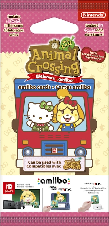 Actual product image Nintendo amiibo cards 6 pcs. Animal Crossing New Leaf + Sanrio (Wii U, Switch, 3DS)